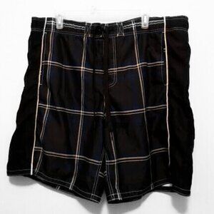 OP size L 36-38 Men's swim shorts / Trunks Navy blue with white stripes